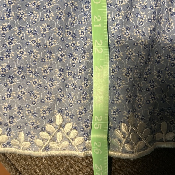 Blue Floral Tunic with white embroidery - Picture 10 of 10